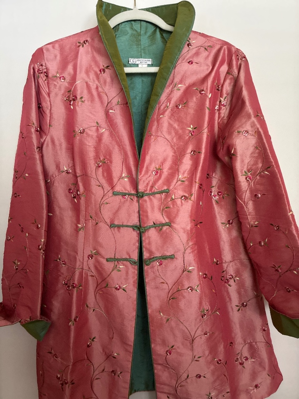 Grace Chuang silk mandarin jacket